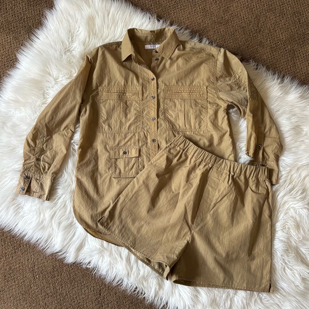 Banana Republic Sport NEW Parachute Utility Shirt Shorts Set Small S